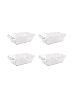 Appetizer Set Arcoglass Anubis Glass Rectangular 4 Pieces (18 Units)