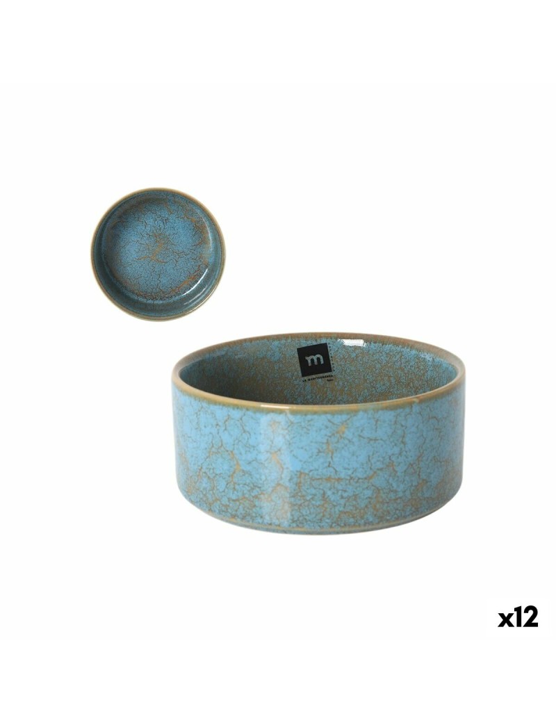 Bowl La Mediterránea Scratch blue 15,6 x 6,8 cm (12 Units)