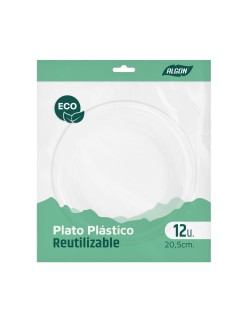 Set di piatti Algon Plastica 20,5 cm 20,5 x 3 cm 12 Pezzi (18 Unità)