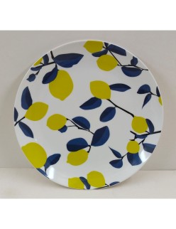 Plato de Postre La Mediterránea 20 cm Limón (24 Unidades)