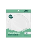 Plate set Algon Plastic 20,5 cm 20,5 x 2 cm 12 Pieces (24 Units)