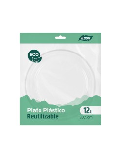 Plate set Algon Plastic 20,5 cm 20,5 x 2 cm 12 Pieces (24 Units)