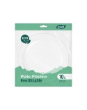 Set de Platos Algon Plástico 22 cm 22 x 22 x 1,5 cm 10 Piezas (18 Unidades)