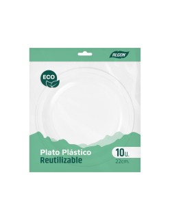 Plate set Algon Plastic 22 cm 22 x 22 x 1,5 cm 10 Pieces (18 Units)