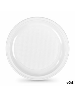 Plate set Algon Plastic 28 cm 3 Pieces (24 Units)