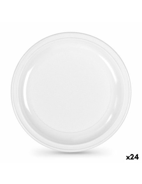 Plate set Algon Plastic 28 cm 3 Pieces (24 Units)