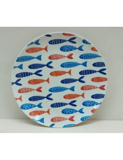 Plato de Postre La Mediterránea 20 cm Peces (24 Unidades)