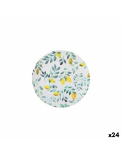 Plato de Postre La Mediterránea 20 cm Limón (24 Unidades)