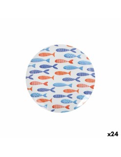 Piatto da pranzo La Mediterránea Pesci 25,5 cm (24 Unità)