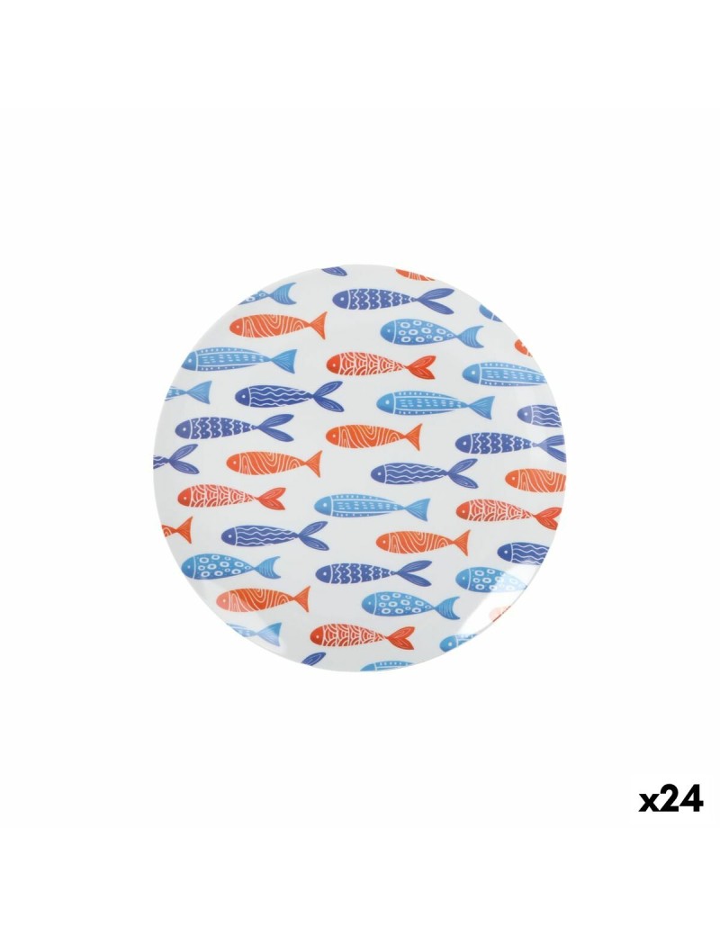 Piatto da pranzo La Mediterránea Pesci 25,5 cm (24 Unità)
