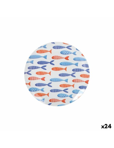 Piatto da pranzo La Mediterránea Pesci 25,5 cm (24 Unità)