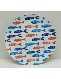 Piatto da pranzo La Mediterránea Pesci 25,5 cm (24 Unità)