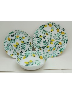 Piatto Fondo La Mediterránea Limone 21 x 5,3 cm (24 Unità)