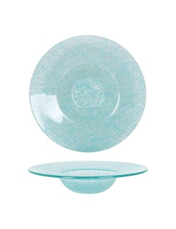 Plato Hondo Samaritaine Turquesa Ø 24 cm (6 Unidades)