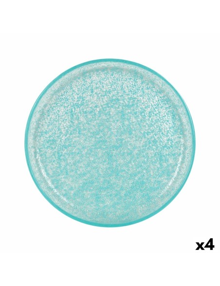 Prato de Jantar Samaritaine Turquesa Ø 19 cm (6 Unidades)