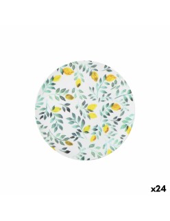 Flat Plate La Mediterránea Lemon 25,5 cm (24 Units)