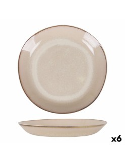 Piatto Fondo Duomo Beige Ø 23 cm (6 Unità)
