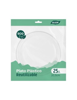 Plate set Algon Plastic 20,5 cm 25 Pieces (18 Units)