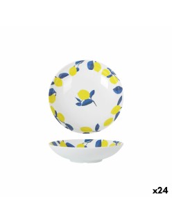 Deep Plate La Mediterránea Lemon 21 x 5,3 cm (24 Units)