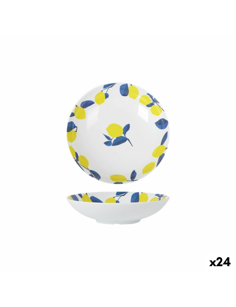 Deep Plate La Mediterránea Lemon 21 x 5,3 cm (24 Units)