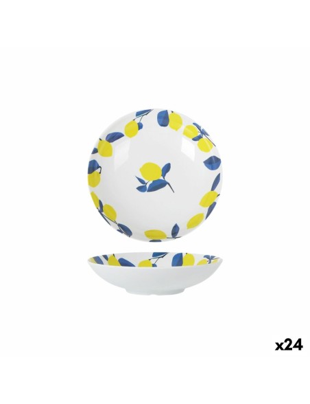 Piatto Fondo La Mediterránea Limone 21 x 5,3 cm (24 Unità)