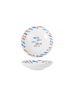 Piatto Fondo La Mediterránea Pesci 21 x 5,3 cm (24 Unità)