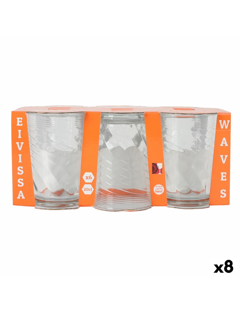 Set de Verres La Mediterránea Waves 6 Pièces (8 Unités)