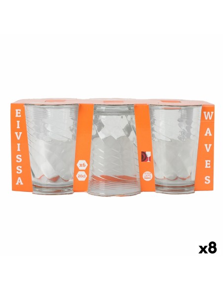 Set de Verres La Mediterránea Waves 6 Pièces (8 Unités)