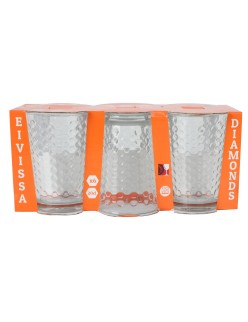 Set de Vasos La Mediterránea Diamonds 6 Piezas (8 Unidades)