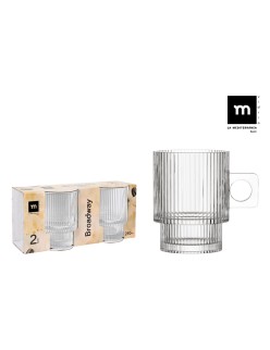 Set of Mugs La Mediterránea Broadway 2 Pieces (18 Units)