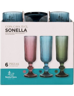 Calice da champagne Santa Clara Sonella Azzurro (36 Unità)