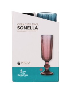 Calice da champagne Santa Clara Sonella Azzurro (36 Unità)