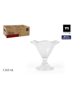 Ice Cream and Milk Shake Glass La Mediterránea (24 Units)