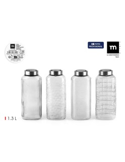 Glas-Flasche La Mediterránea Glas Stahl 1,3 L (12 Stück)