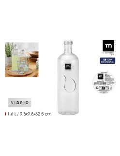Garrafa de Vidro La Mediterránea Metal Vidro 1,6 L (12 Unidades)
