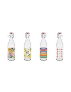 Glas-Flasche La Mediterránea Glas 1 L (12 Stück)
