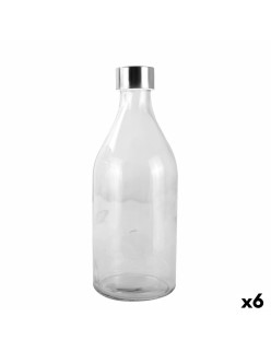 Glas-Flasche La Mediterránea Metall Glas 1 L (6 Stück)