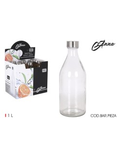 Glas-Flasche La Mediterránea Metall Glas 1 L (6 Stück)