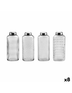 Glas-Flasche La Mediterránea Glas Stahl 1,8 L (8 Stück)