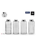Glas-Flasche La Mediterránea Glas Stahl 1,8 L (8 Stück)