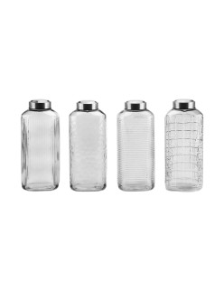 Glas-Flasche La Mediterránea Glas Stahl 1,8 L (8 Stück)