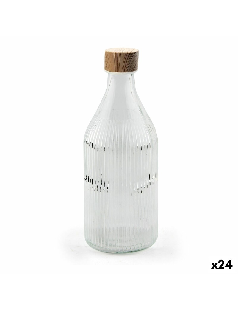 Glas-Flasche La Mediterránea Metall Glas 1 L (24 Stück)