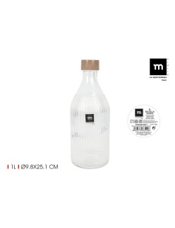Glas-Flasche La Mediterránea Metall Glas 1 L (24 Stück)