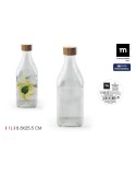 Glas-Flasche La Mediterránea Metall Glas 1 L (24 Stück)