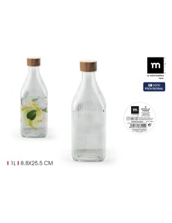 Glas-Flasche La Mediterránea Metall Glas 1 L (24 Stück)