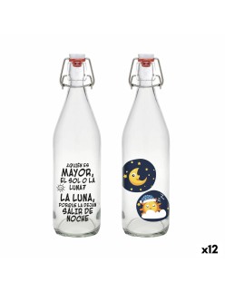 Glas-Flasche La Mediterránea Glas 1 L (12 Stück)