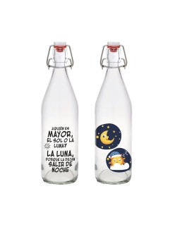 Glas-Flasche La Mediterránea Glas 1 L (12 Stück)