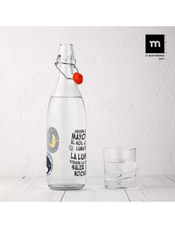 Glas-Flasche La Mediterránea Glas 1 L (12 Stück)