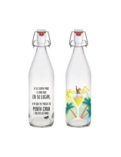 Glas-Flasche La Mediterránea Glas 1 L (12 Stück)