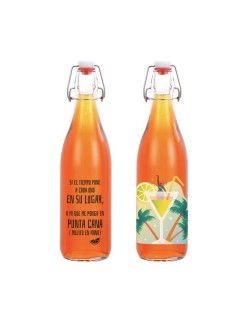 Glas-Flasche La Mediterránea Glas 1 L (12 Stück)
